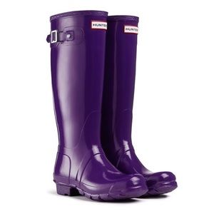 Purple hunter boots size 9 women’s